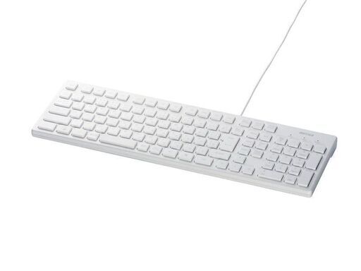 ★未使用品★バッファロー BUFFALO USB接続 有線スタイリッシュキーボード ホワイト BSKBU15WH