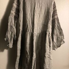 無料・ZARA・ワンピース・グレイ