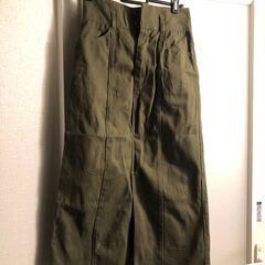 無料・ GU・ロングスカート・オリーブ色