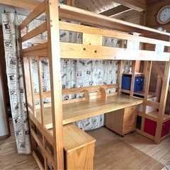 【引取限定】学習机　システムベット　階段ロフトベット