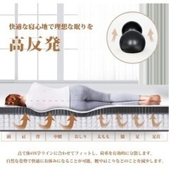 新品Inofia 高反発ダブルマットレス+マルチすっぽりシーツ付の画像
