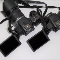 LUMIX G6 DMC-G6 レンズ付 2台セット、32GSDカード2枚付、 肩掛カメラケース付 、純正バッテリー 稼働品 お買い得品！