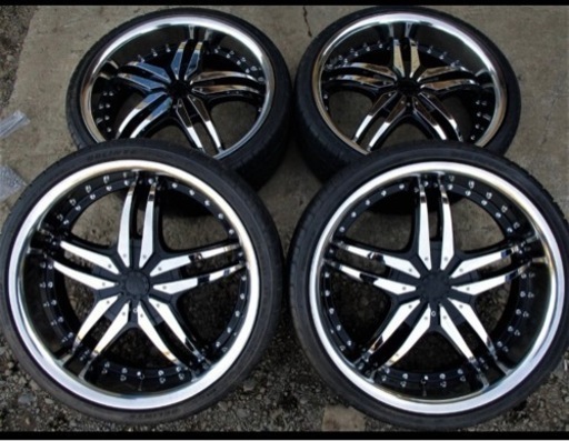 値下げ［美品22㌅］タイヤ•ホイール4本セット265/30R22