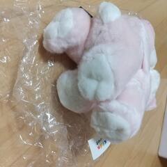 半額以下、未使用タグ付き抱っこピンクウサギセットの画像