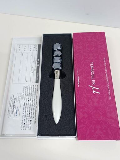 【美品】TERA ROLLER μ テラローラーミュー パールホワイト 美顔ローラー