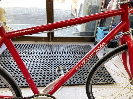 3/24中迄 商談中 訳あり特価 a.n.design works クロスバイク ６段変速 700×28C 自転車 レッド 赤 札幌市手稲区
