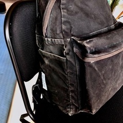 信三郎帆布黒リュック　使用感ありの画像