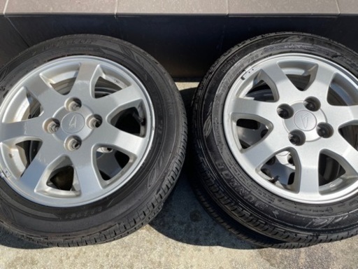 【決まりました】ダンロップ　EC202 155/65R14 75S 4本 ダイハツ純正アルミホイールセット