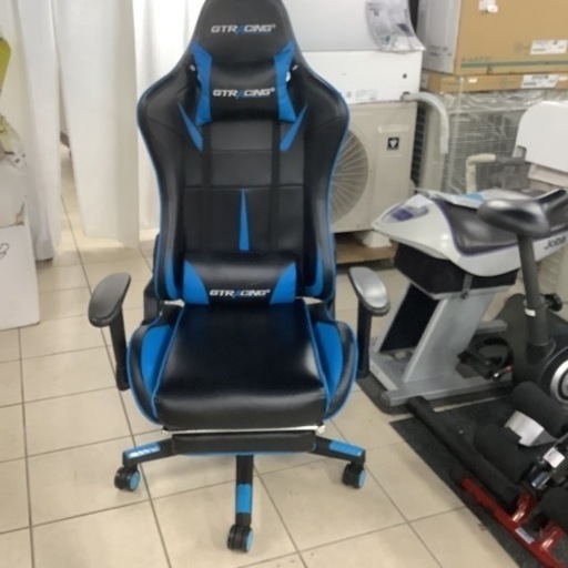 GTRACING ゲーミングチェア　リクライニングハイバック　オットマン付き