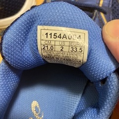 asics ２１センチ　中古の画像