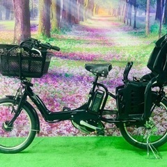 ❹ 4986子供乗せ電動アシスト自転車ブリヂストン3人乗り20インチ