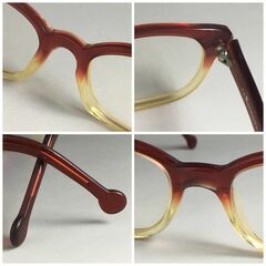 🔷🔶🔷ut10/89　エルエーアイワークス L.a.Eyeworks HARRY 眼鏡 メガネ フレーム フルリム 茶 ブラウン　※度有り🔷🔶🔷の画像