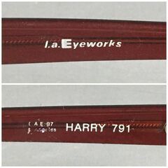 🔷🔶🔷ut10/89　エルエーアイワークス L.a.Eyeworks HARRY 眼鏡 メガネ フレーム フルリム 茶 ブラウン　※度有り🔷🔶🔷の画像