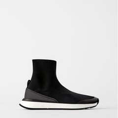ZARA ソックススニーカー　22.8cm  黒