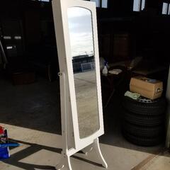 全身鏡 姿見 ミラー 収納付き 幅35×奥行36×高さ160