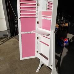 全身鏡 姿見 ミラー 収納付き 幅35×奥行36×高さ160の画像