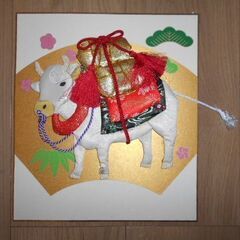 【ハンドメイド】うし:押絵