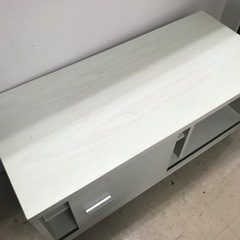 K2303-834 TV ボード　白カントリー　日焼けあり　汚れ　キズありの画像