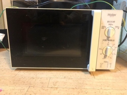 haier電子レンジ　中古　傷、汚れあり