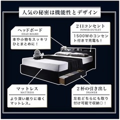 【4月引取限定】ベッドフレーム&マットレス(雲のやすらぎ)の画像