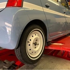 デイトナ風 全塗装 てっちん 鉄チン  ホワイト 白　黒 鉄　ホイール　軽自動車、普通車、ホワイトリボン - 和泉市