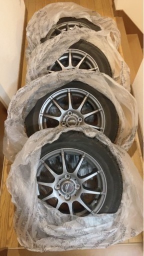 軽アルミ付きスタッドレスタイヤ  4本  155/65 R14