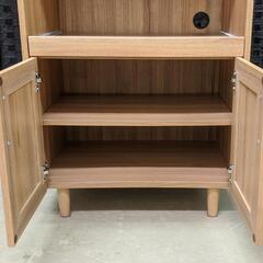 木製レンジ台　ノクタ9060(ニトリ/スライドカウンター付/収納付)の画像