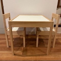 【3点セット】IKEA  latt レット キッズテーブル&チェア2脚