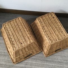 ラタン角型バスケットの画像