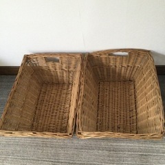 ラタン角型バスケットの画像