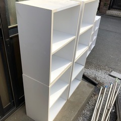 ※ 取引相手様決定致しました。カラーボックス4個 白 ホワイト 棚 収納 2段 二段の画像