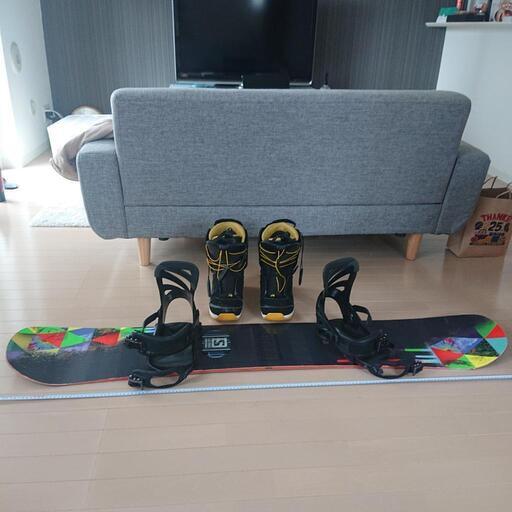 SALOMON スノボー 板 靴 3点セット