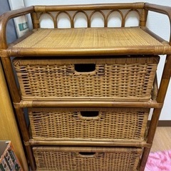 【取引決定】藤チェスト 収納 ラタン