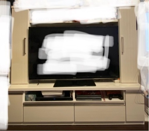 ニトリ　TVボード　ハイタイプ　分解可能　テレビ付き
