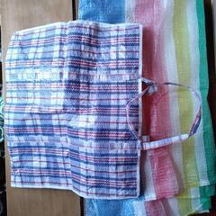 美品の大きなマチ付きとエコバッグと中古のレジャーシートのセット