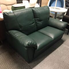 二人掛け ソファー グリーン シンプル クリーニング済 貝塚市 二色浜
