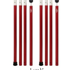 Soomloom タープポール テントポール アルミ製テントポール 2本セット 直径28mm 高さ60〜240cm 4段階 高さ調整 2本 タープ ウイング タープテント 用 ポール アルミニウム合金 ビッグタープポールの画像