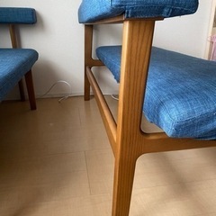 【4月中旬まで】ダイニングチェア2脚セット　LIVING HOUSE MOCOA（モコア）の画像