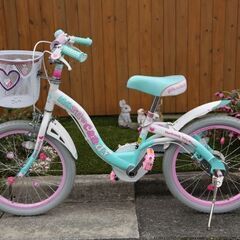子ども（ガールズ）自転車【18インチ】屋内保管のため美品！