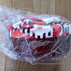 レディース浴衣(Lサイズ)下駄とカゴ巾着のセットの画像
