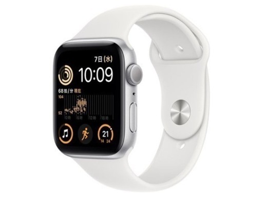 Apple Watch SE 第2世代 GPSモデル 44mm MNK23J/A [シルバー/ホワイトスポーツバンド]