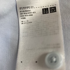 ユニクロ　ペールブルーブラウス　Lサイズの画像