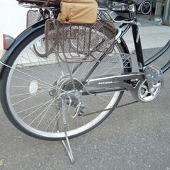 26インチ 自転車 チャイルドシート付 6段切替 ブラック AGENDA カゴ