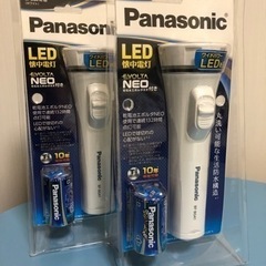 【未使用】LED懐中電灯  パナソニック  エボルタ電池付 の画像