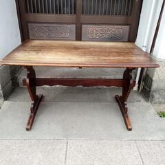 木製ダイニングテーブル　幅約１２３cm　奥行約７５cm　高さ約７２cm