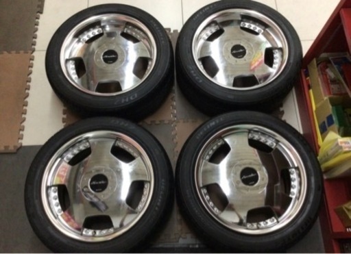 work ユーロライン 18インチ  メッキホイール タイヤセット