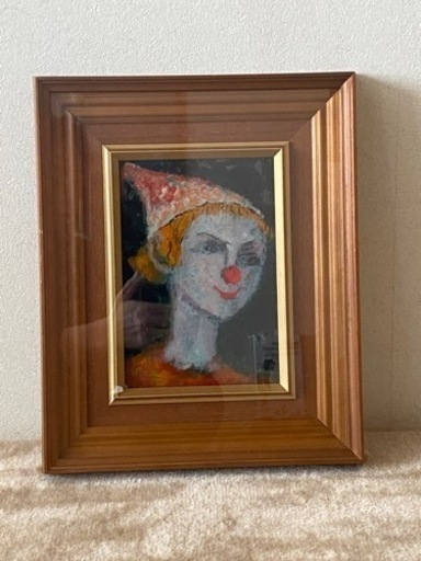 絵画　『少年のピエロ』松田正良作