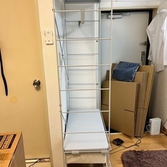 無印良品 スチールハンガーラック ユニットシェルフの画像