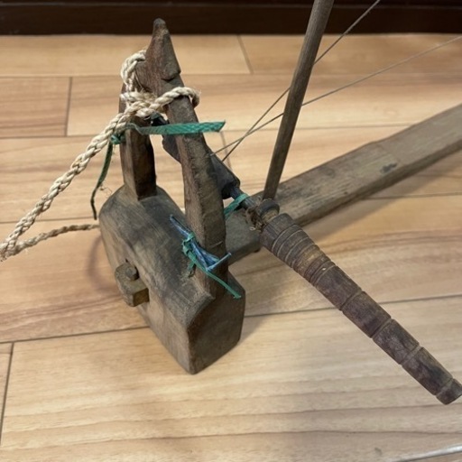 古い糸巻き機 木製 ヴィンテージ 稀少品 糸巻き機 タイ チェンマイ 店舗ディスプレイやインテリアにおすすめ