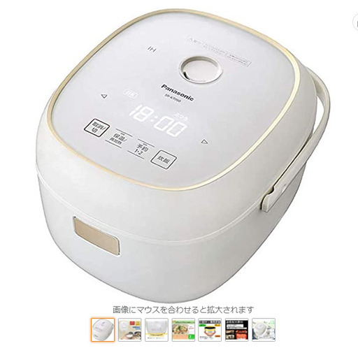 Panasonic　炊飯器 SR-KT068-W 炊飯器 ホワイト [3.5合 /IH]